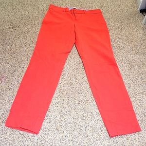Red stretch pants